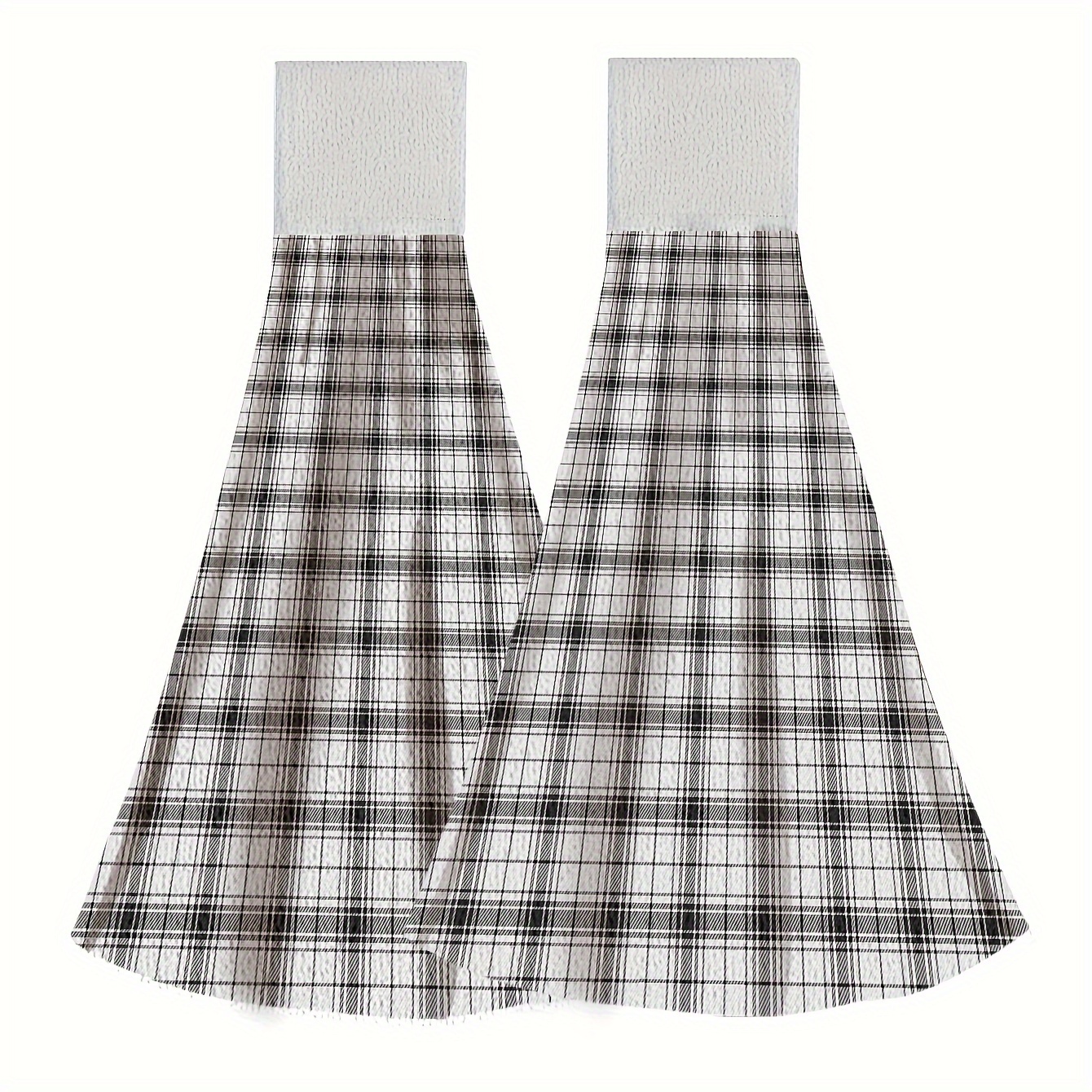 Plaid Pattern Fingertip Towels, Hanging Towel For Wiping Hands