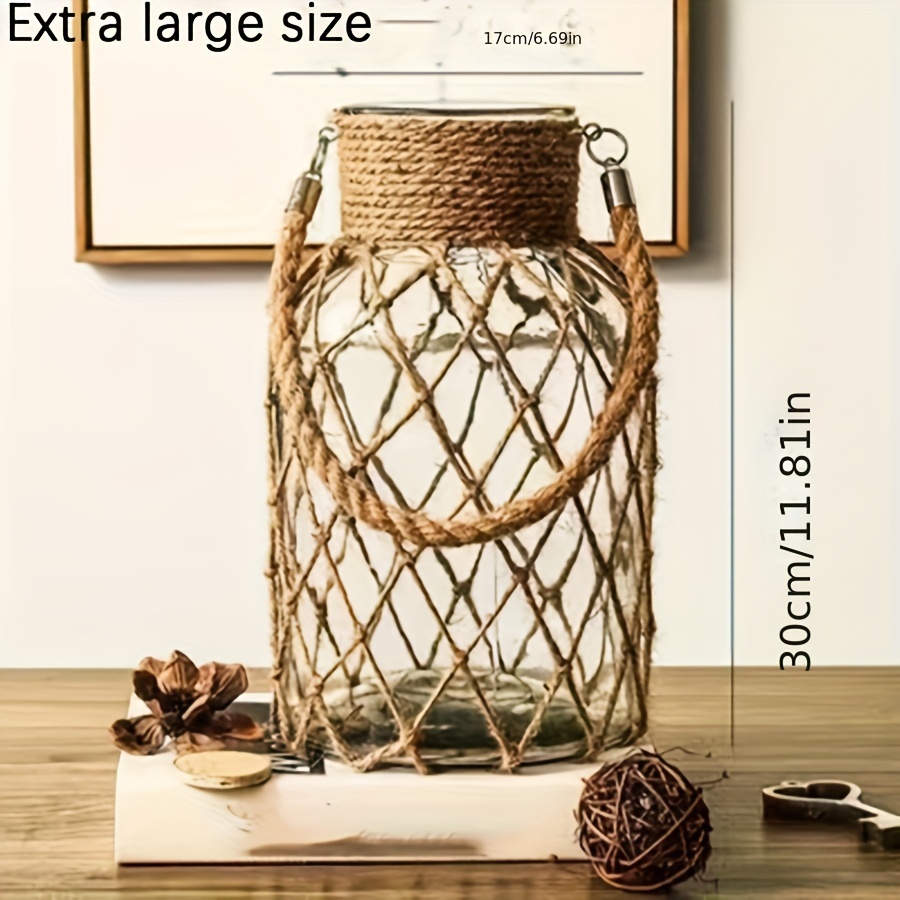 6.5 inch Hanging Glass Jar, Rope hanging jars Bulk - Wholesale Flowers and  Supplies