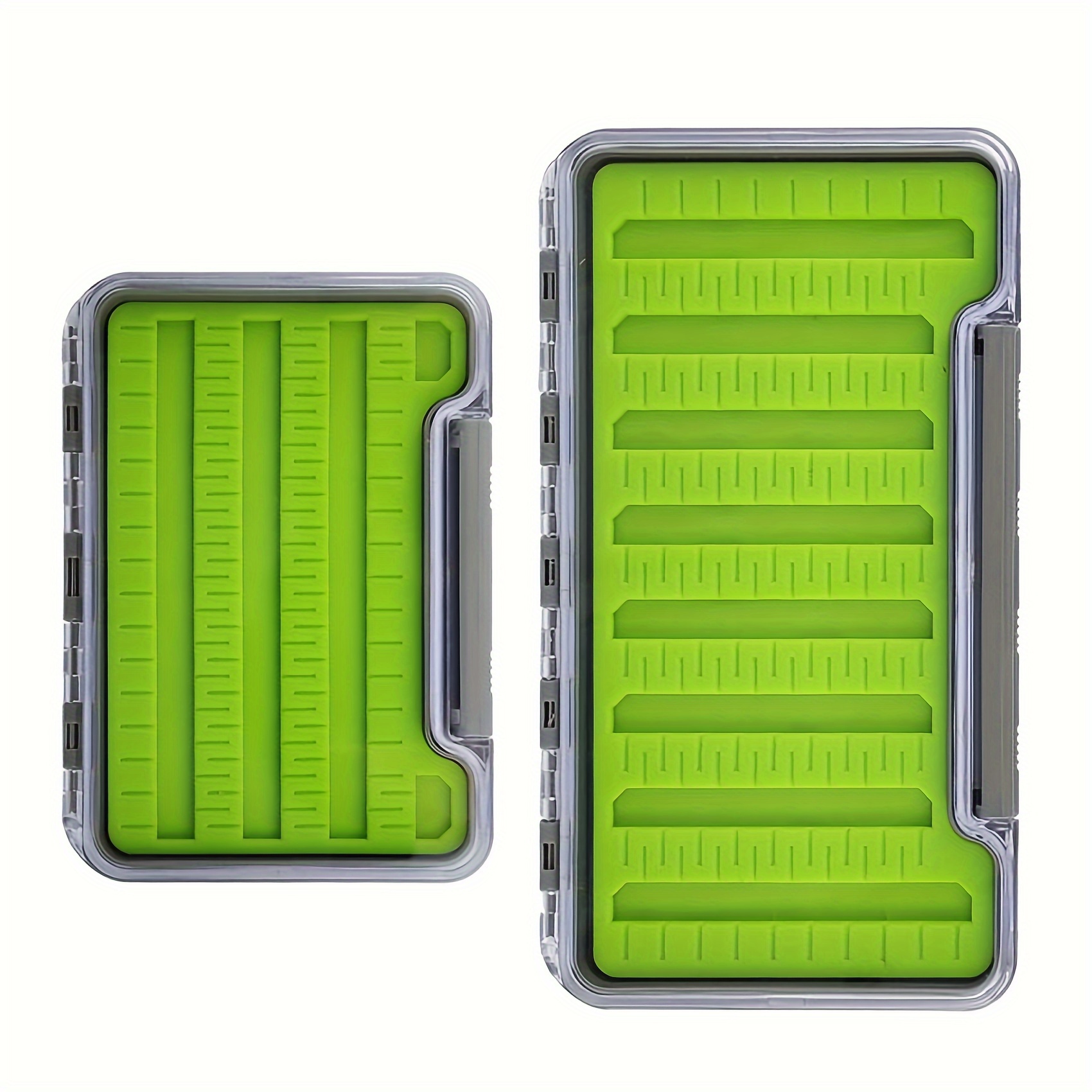 3 PC Fly Fishing Box Silicone Super Slim Waterproof Fly Fishing Tackle  Trays Box Best Pocket Storage 7.36X4.02X0.63(waterproof)
