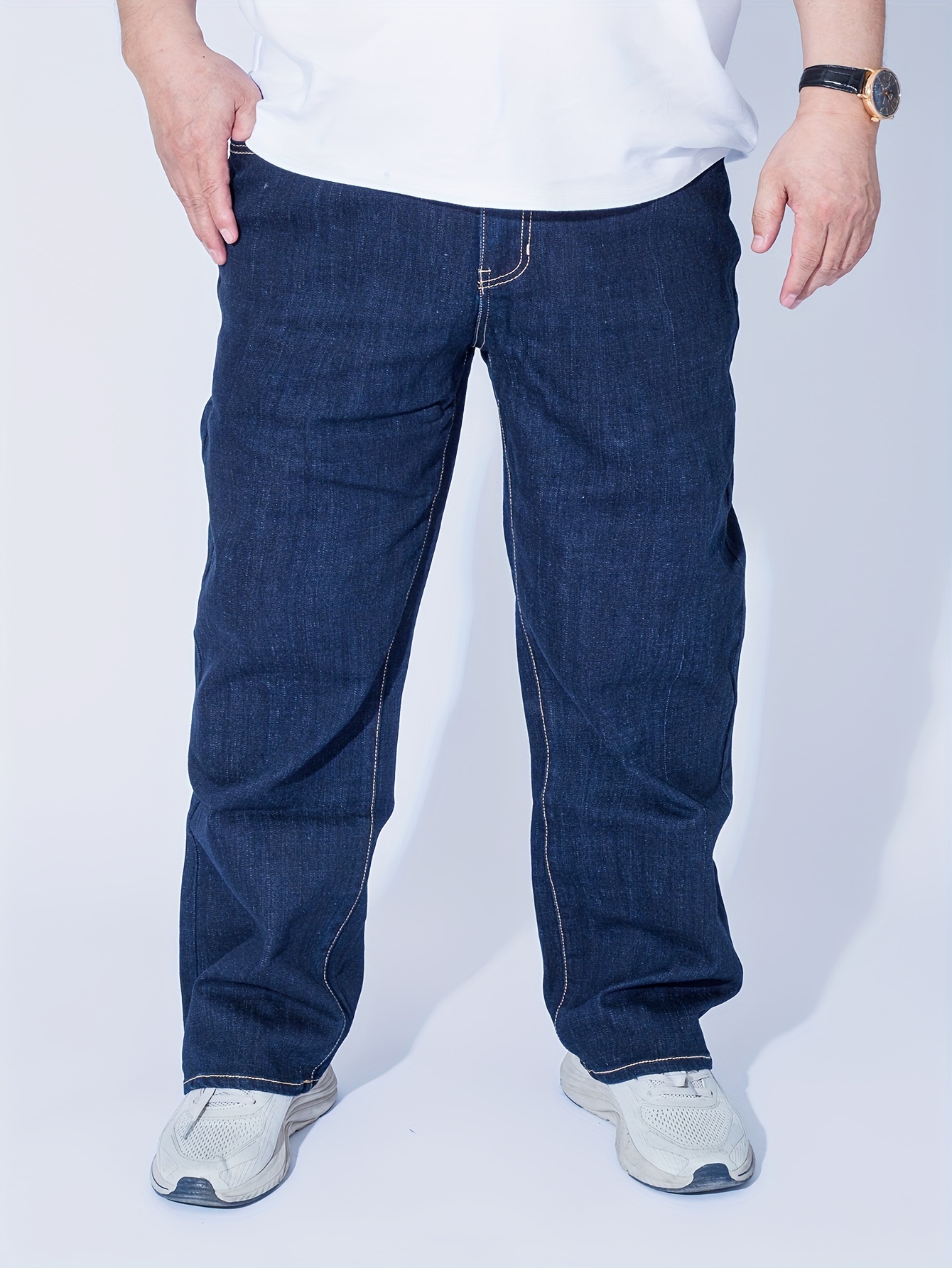 Plus Size Straight Leg Jeans - Deep Grey