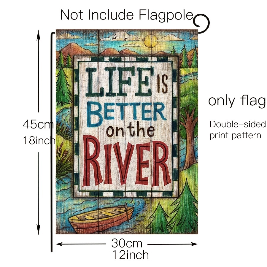 Life Better A Boat Flags Double Sided Vivid Color Welcome - Temu