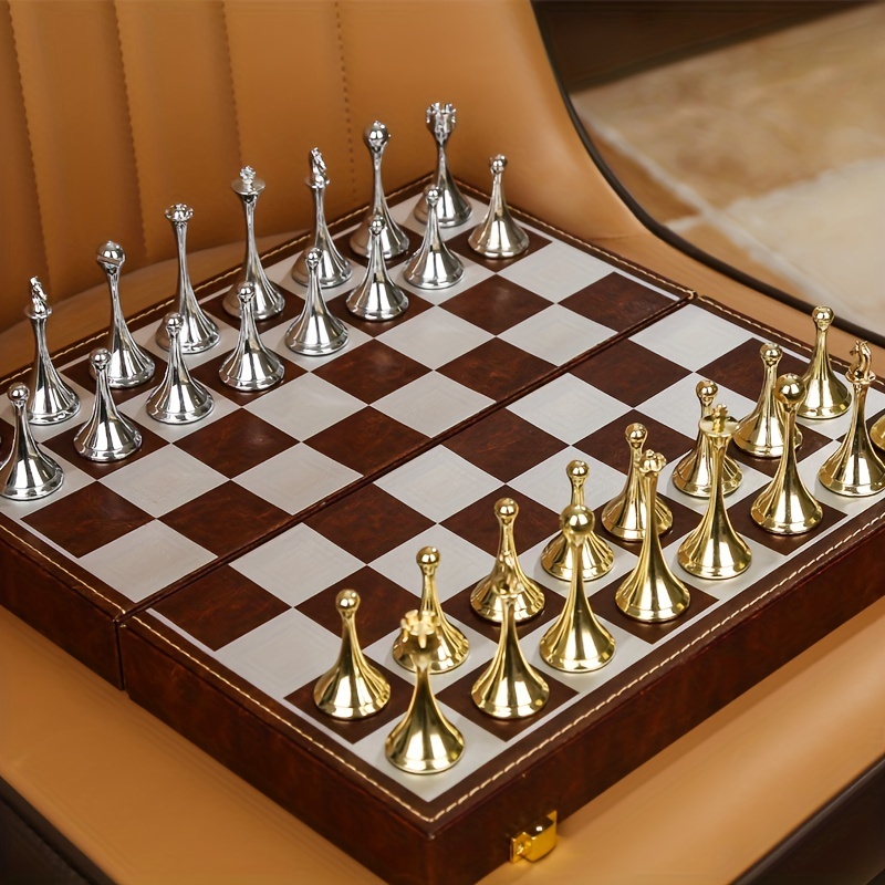 Chess Set, Folding Storage Wooden Chess Board Sets, 15/38cm Wooden Chess,  Chess, Backgammon And Checkers 3 In 1 Chess Board Game For Adults And Kids  - Toys & Games - Temu