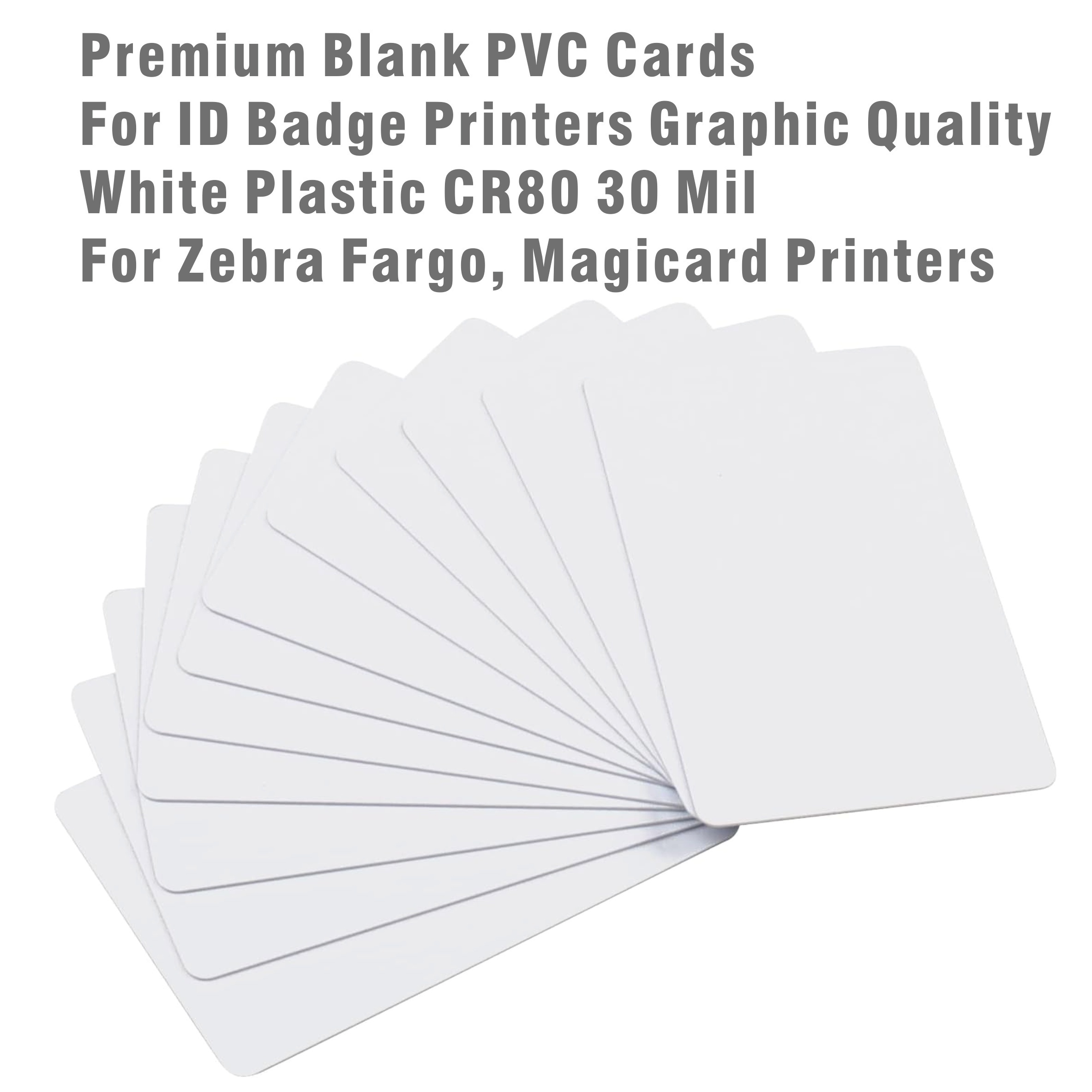 Carte vierge blanche et badge PVC pour imprimante cartes