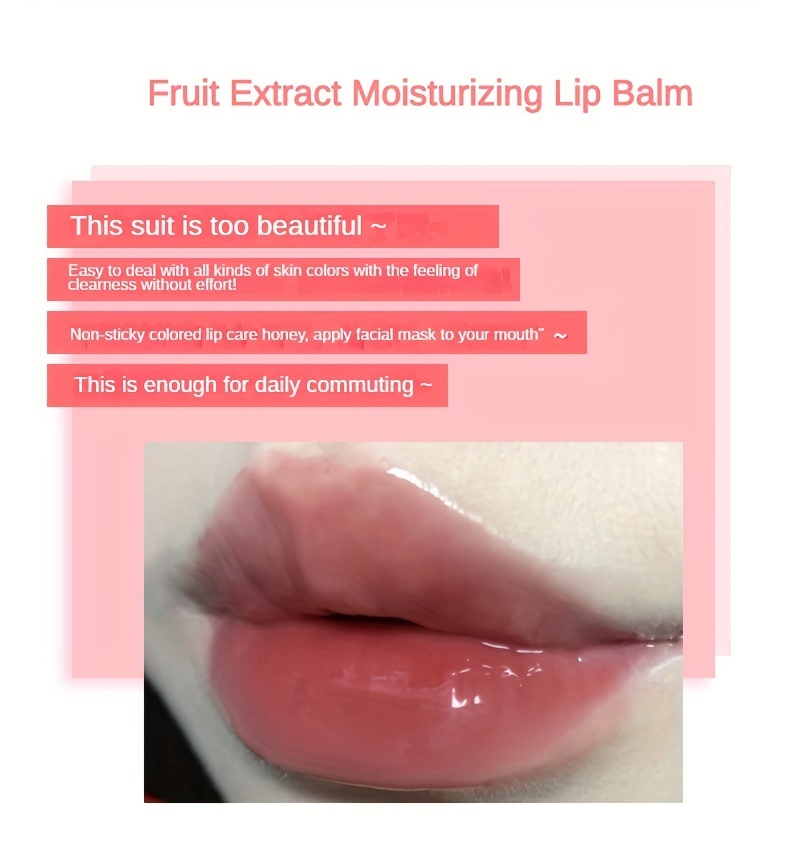 Heart Shaped Lip Balm Fruit Extract Moisturizing Lip Balm Temu Australia 4331