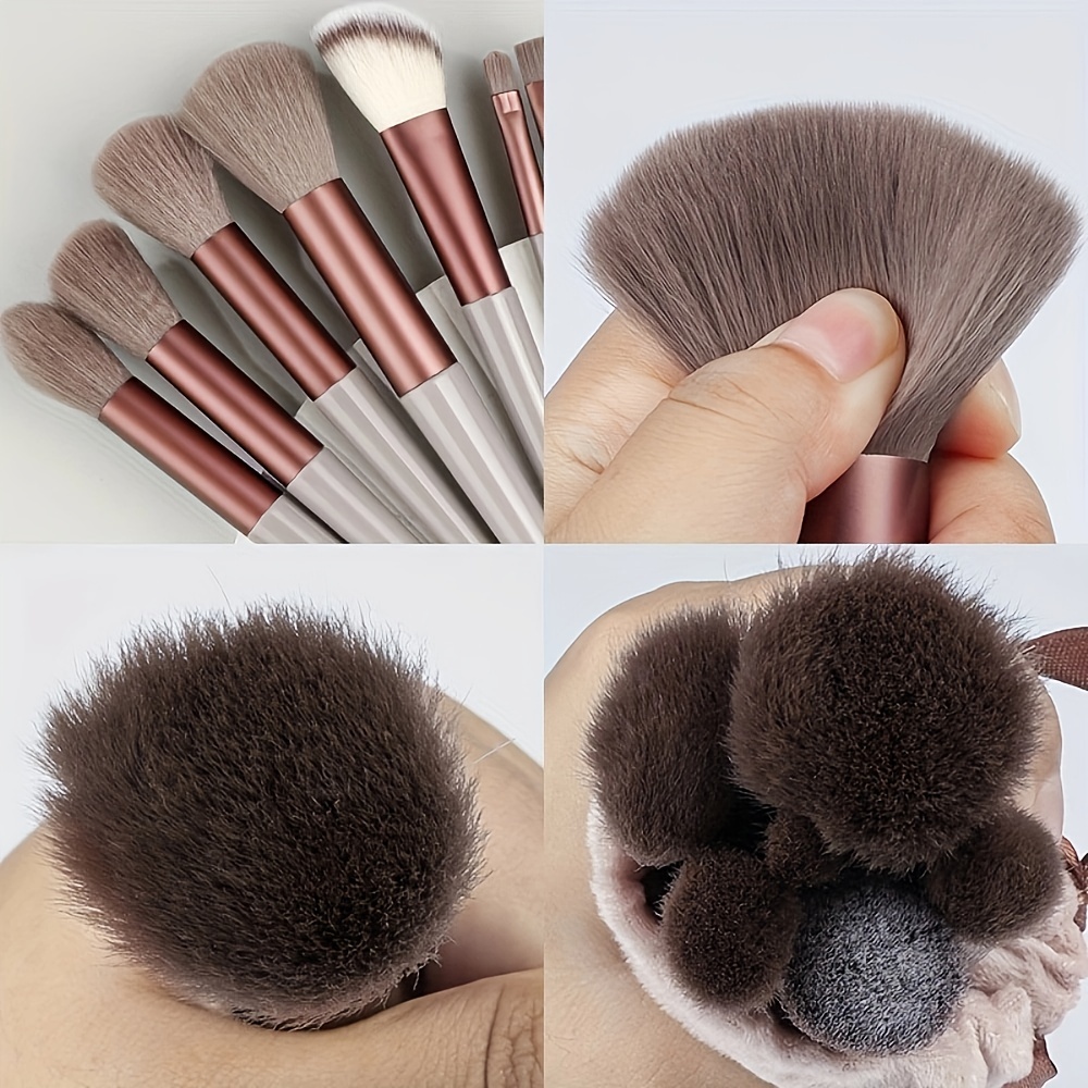 Professional Soft Fluffy Makeup Brush Set With Storage Bag - Temu