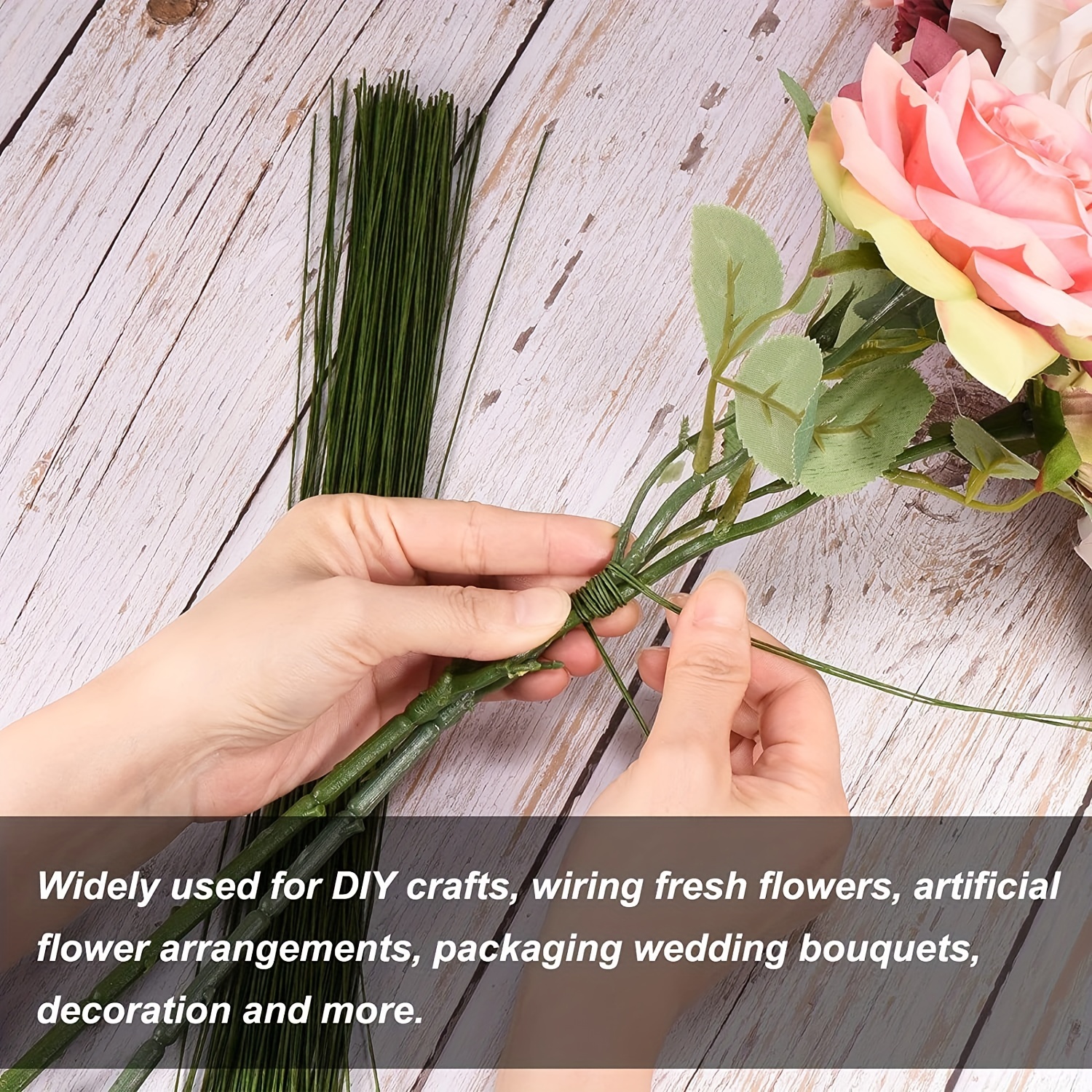 50Pcs Flower Bouquet Sticks DIY Handmade Wedding Bouquets for
