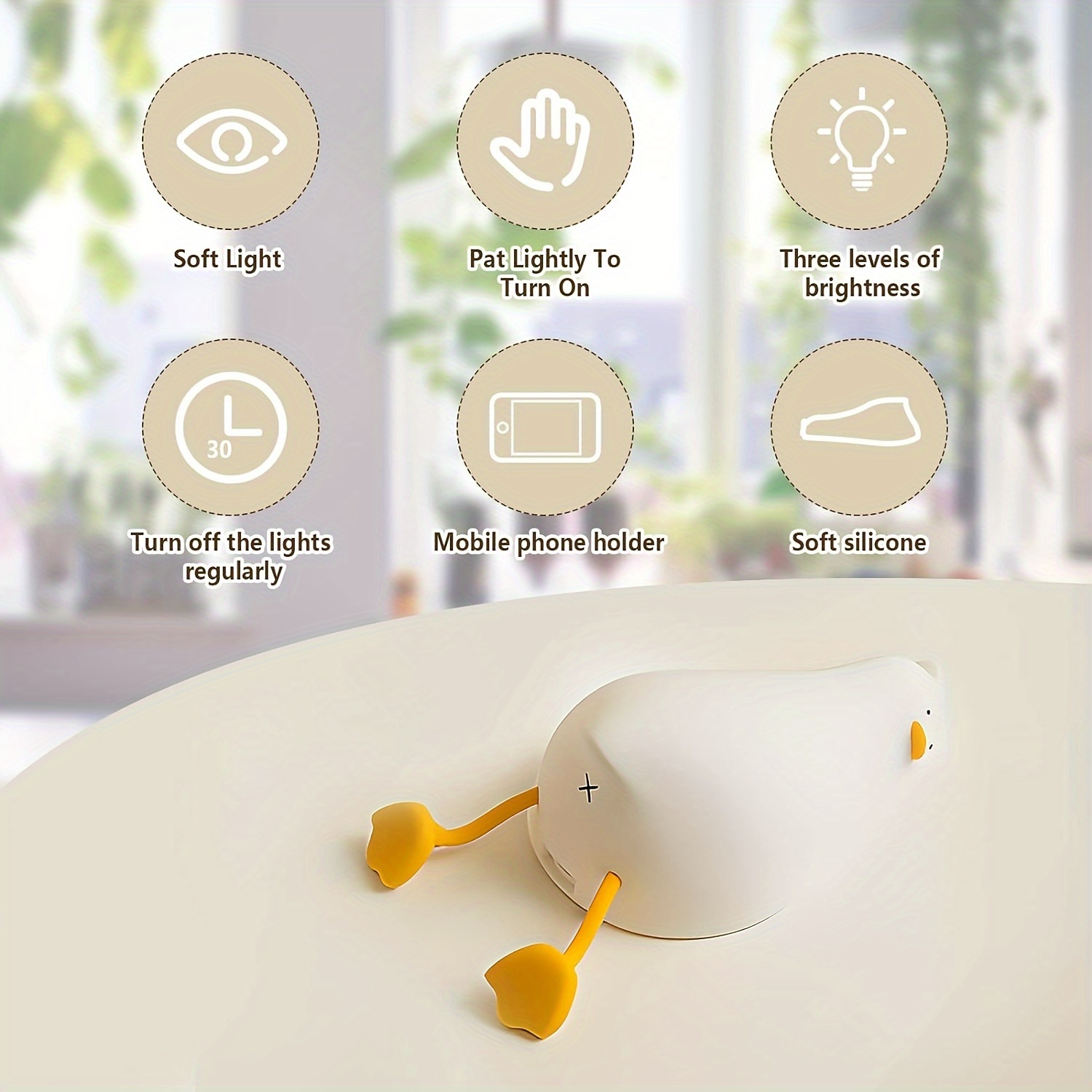 Lying Flat Duck Night Light Led Squishy Duck Lamp Cute Light - Temu