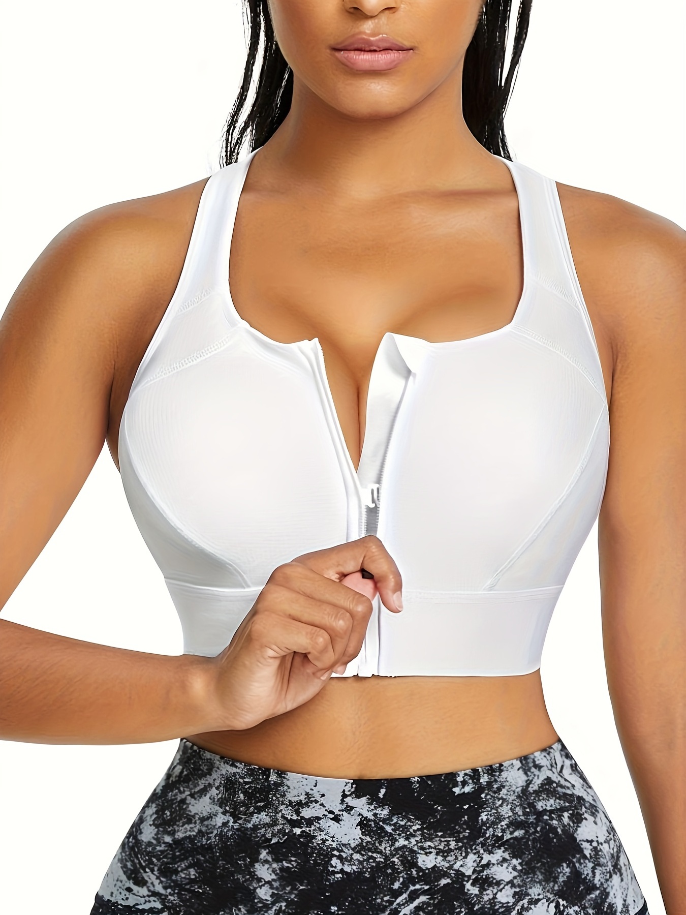 Women's Longline Sports Bra Hollow Out Padded Wirefree Yoga Crop Tank with  Built in Bra High Support