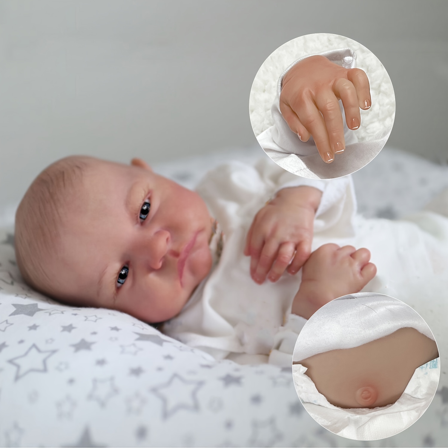 Bebê reborn bebê silicone vinil lavável boneca levi recém nascido menino