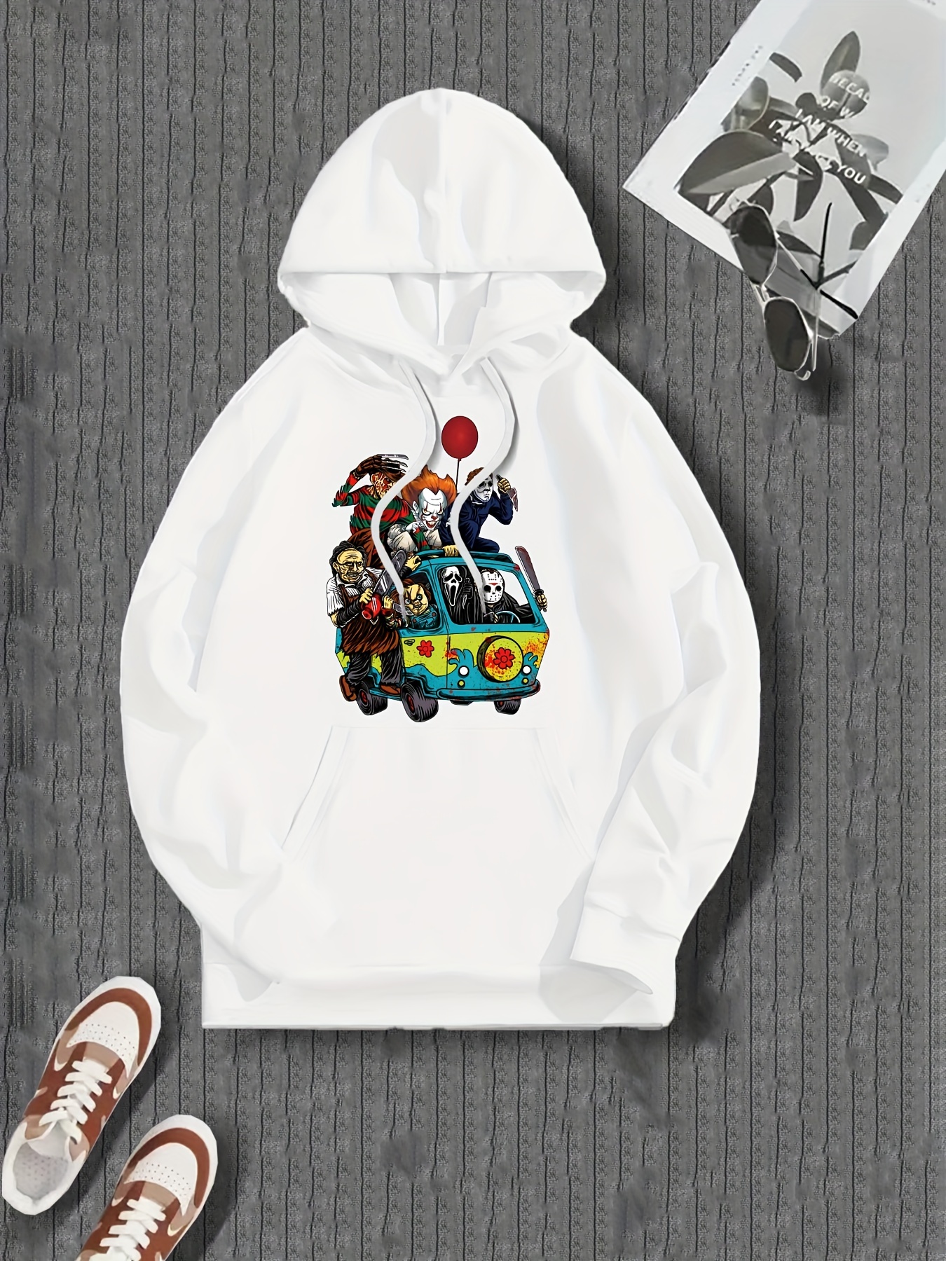 Retro Pattern Print Hoodie, Cool Hoodies For Men, Men's Casual Graphic  Design Pullover Hooded Sweatshirt With Kangaroo Pocket Streetwear For  Winter Fall, As Gifts - Temu