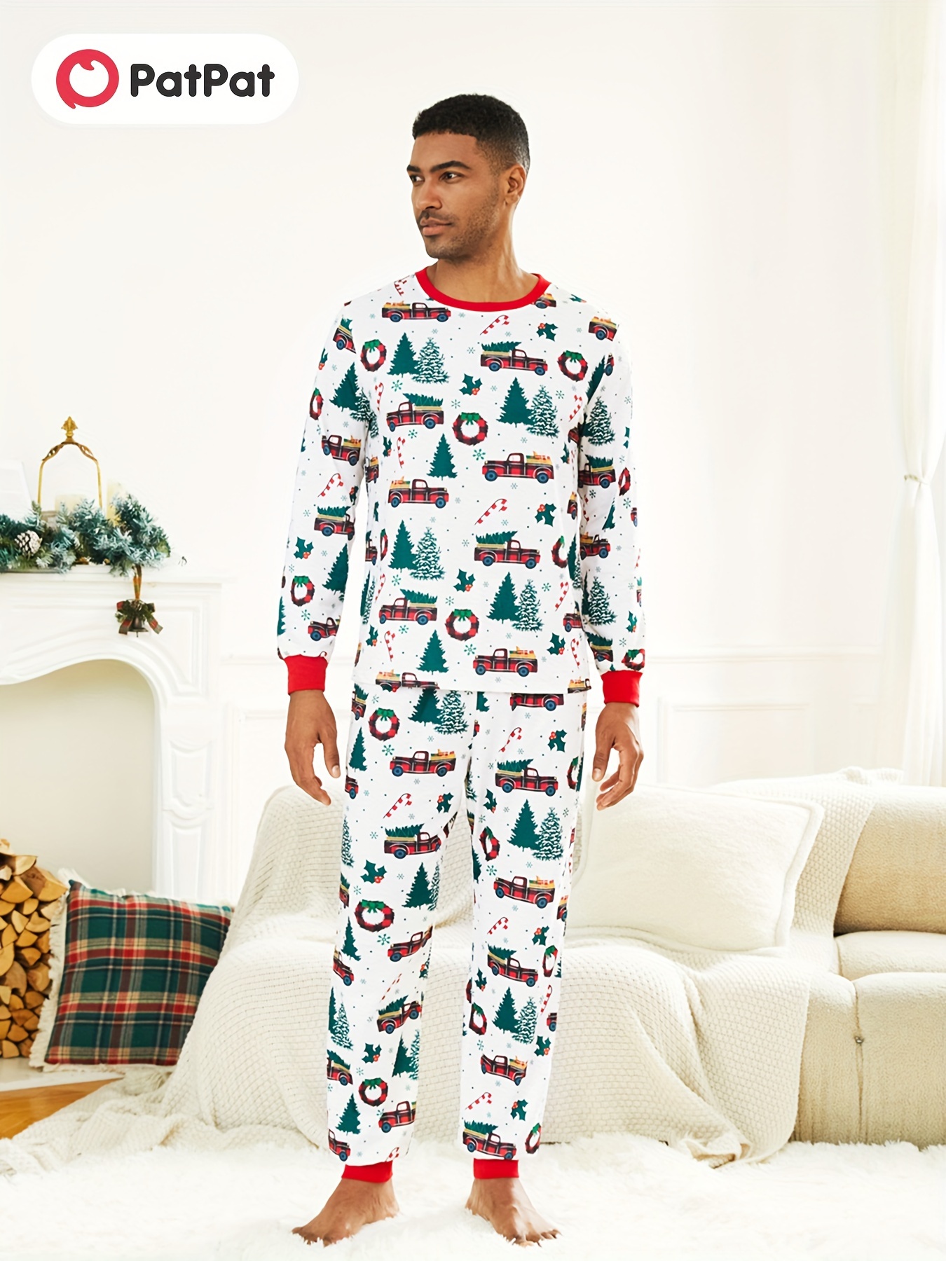 Family Pajamas Matching Men's Holiday Toss Pajamas Set, Created