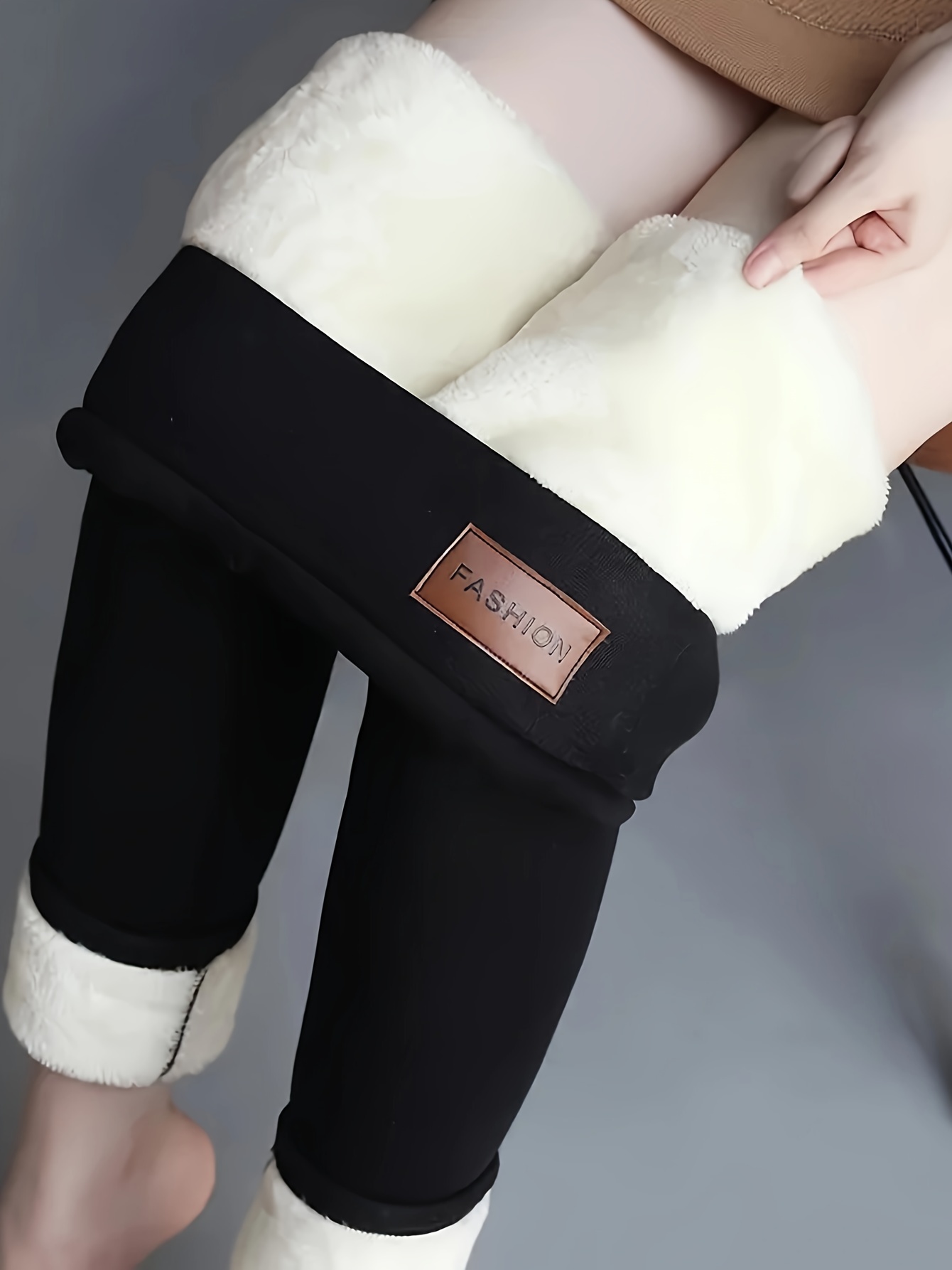  NORMOV Fleece Lined Leggings with Pockets for Women