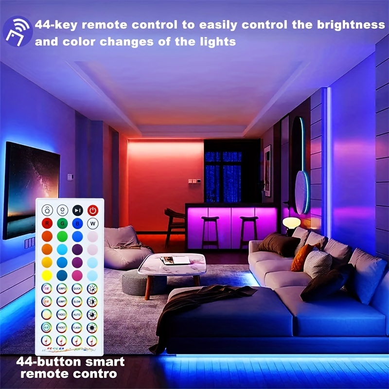 Led Light Strip Smart Rgb App Controlled Led Rope Light Temu