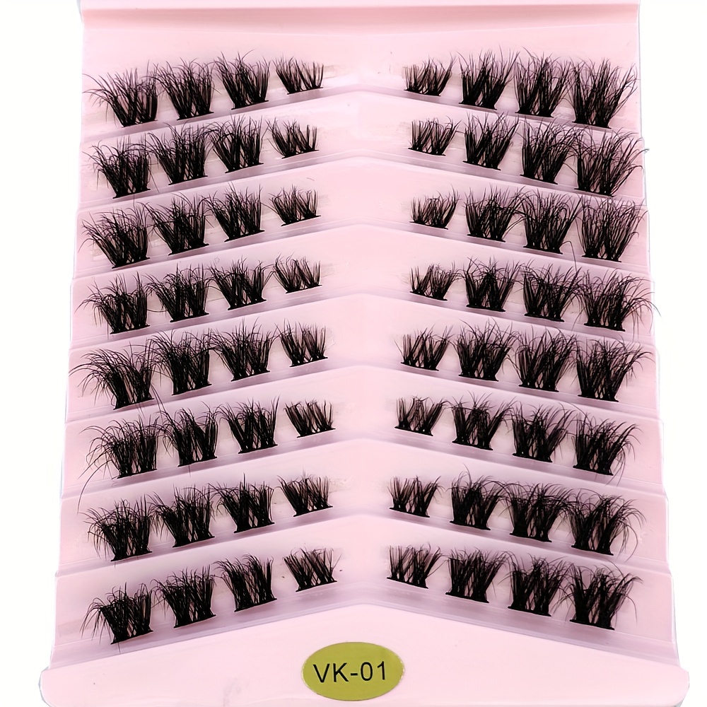 Fluffy Individual Cluster Lashes 3D Mink False Eyelashes Extension Makeup