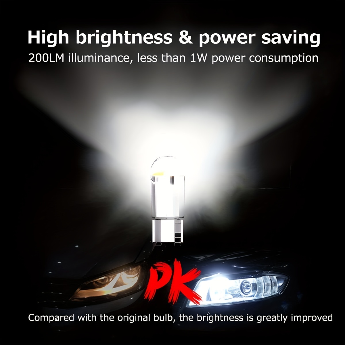 Comprar 10 Uds bombilla LED COB para coche T10 W5W luz de señal