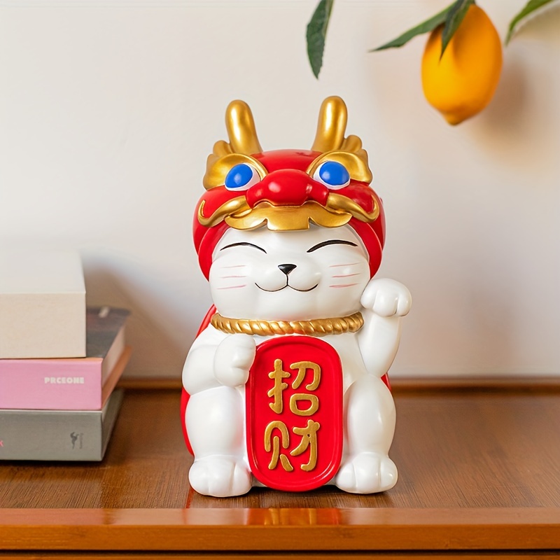 Maneki Neko - Gato chino de la fortuna, gato de la suerte, gato de la  suerte Feng Shui, decoración del hogar, apertura de tienda Feng Shui Lucky