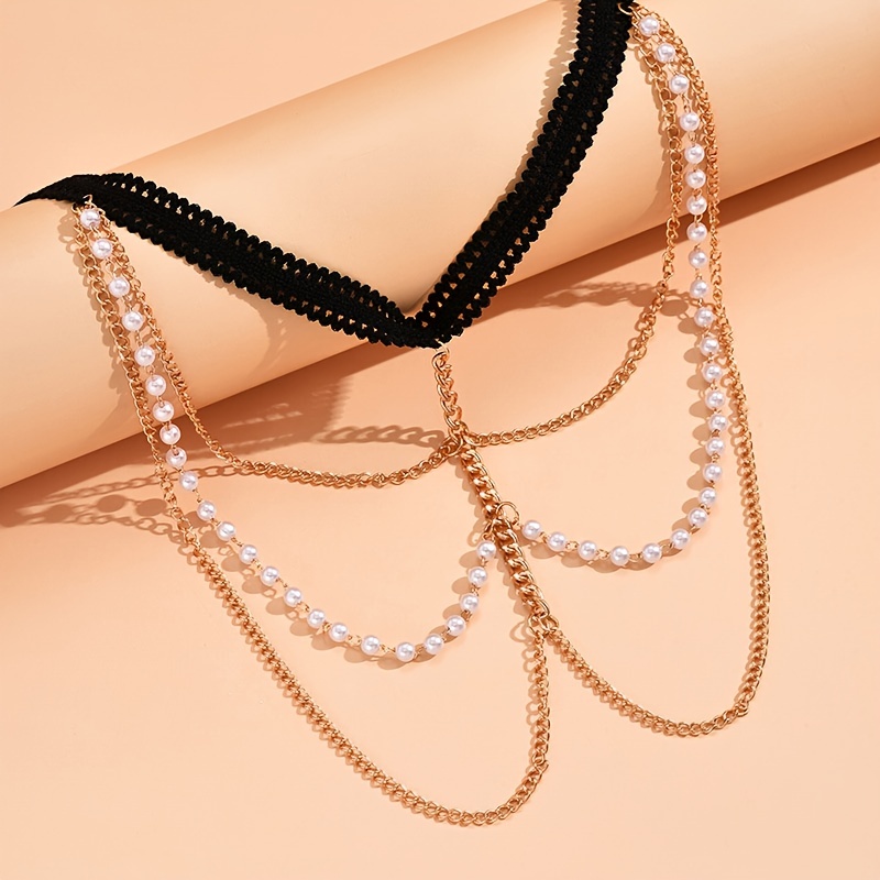 Stretch Layered Leg Chain Jewelry, Boho Style