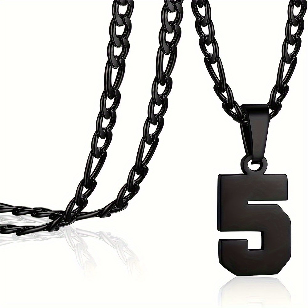 Stainless steel number deals pendant