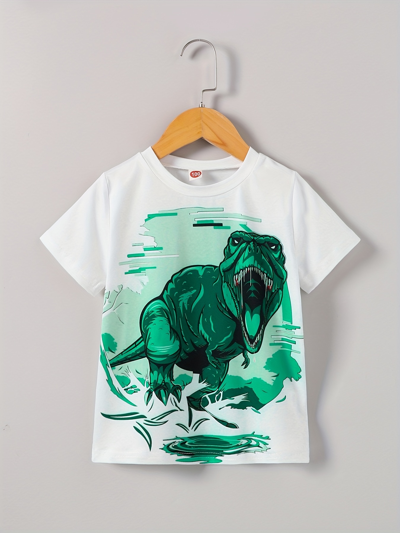 Camiseta Estampado Para chicos, Verde intermedio