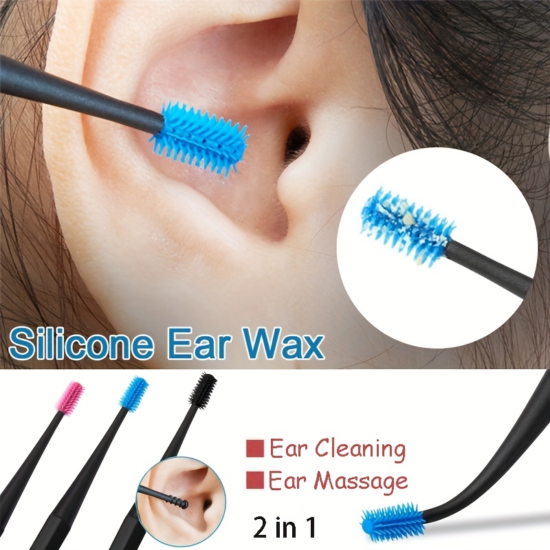 3 colors soft silicone ear pick double ended earpick ear wax