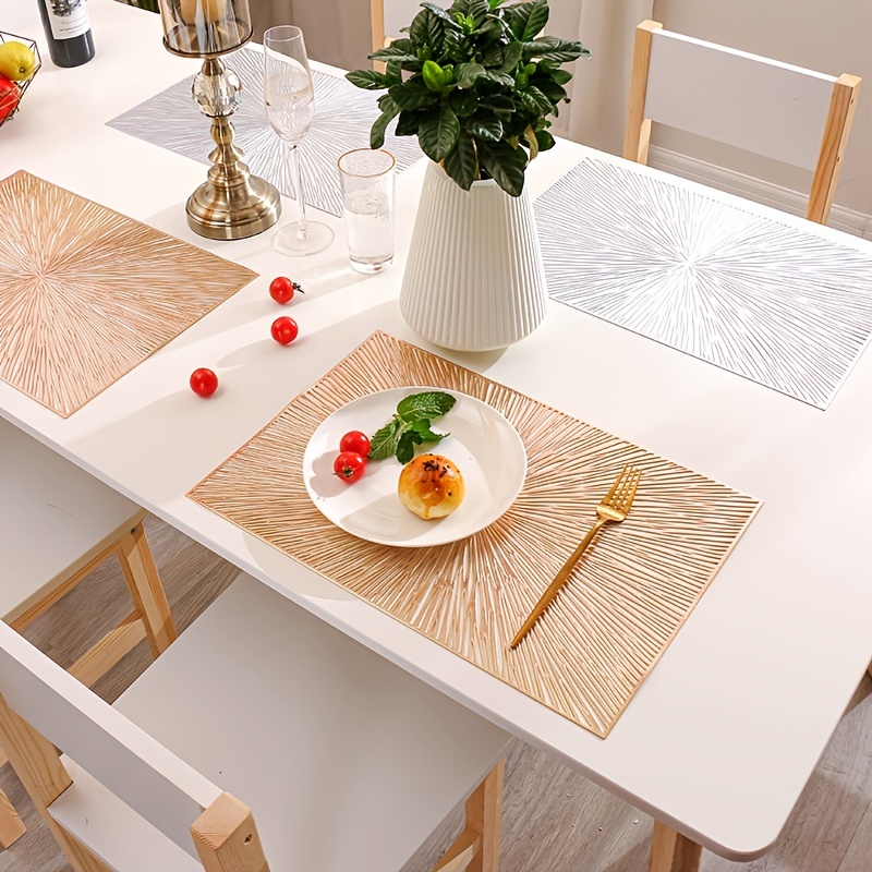 1pc PVC Placemat, Modern Anti-slip Table Mat For Dining Table