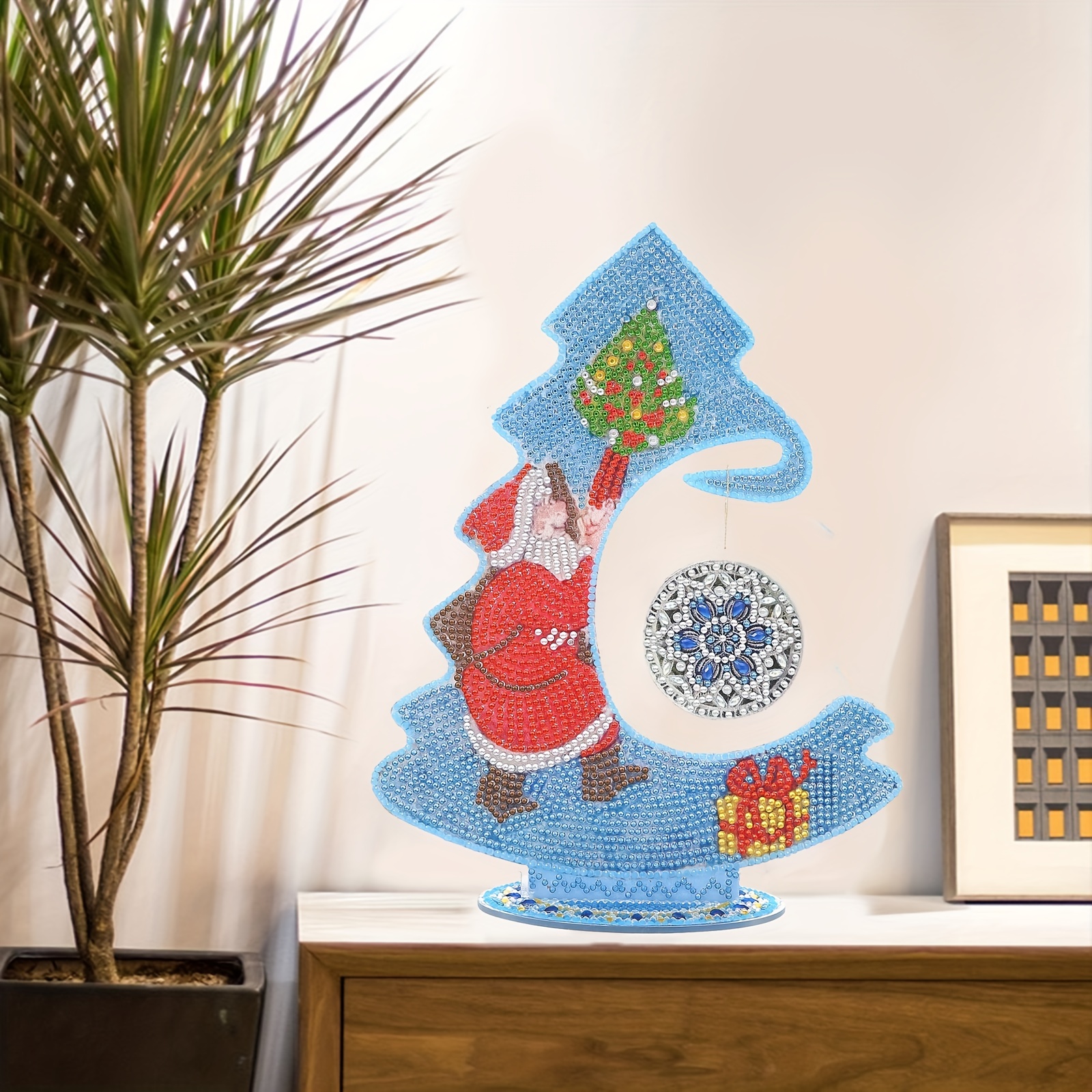 Diy Christmas Tree Diamond Art Desk Top Decoration - Temu