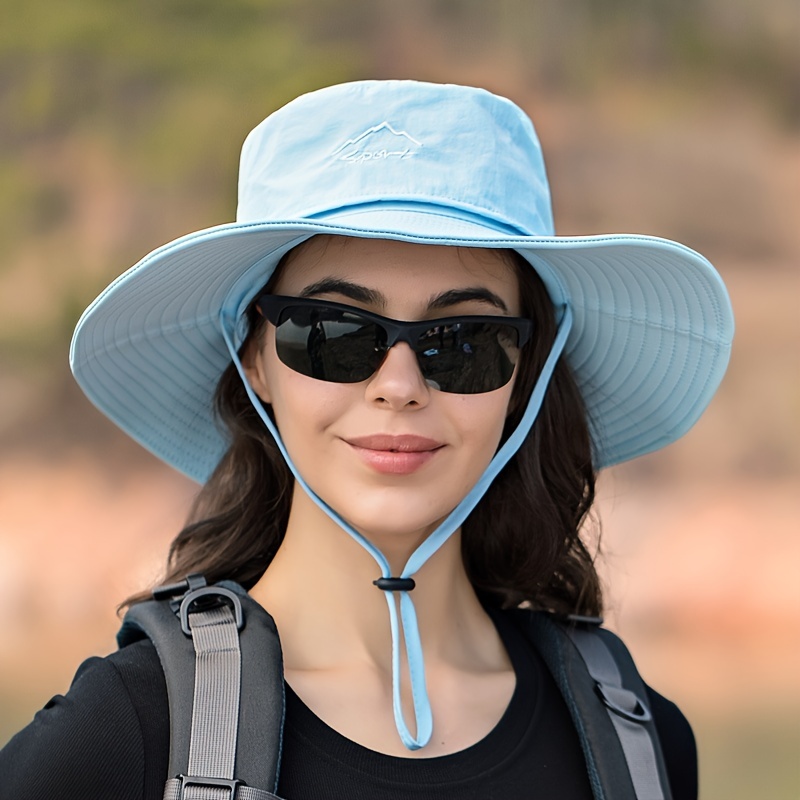 Women's Double Layer Uv Protection Bucket Hat Hiking Fishing - Temu Canada