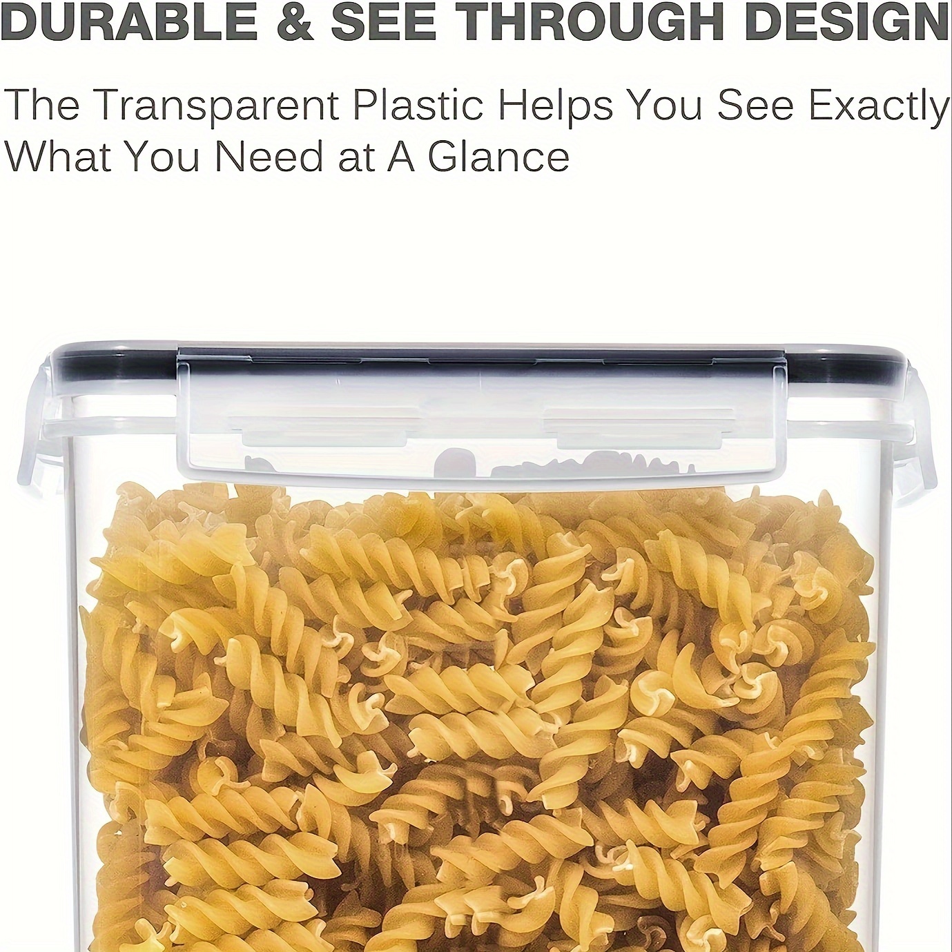 Airtight Tall Food Storage Container Set 2Pcs 2.8L Spaghetti