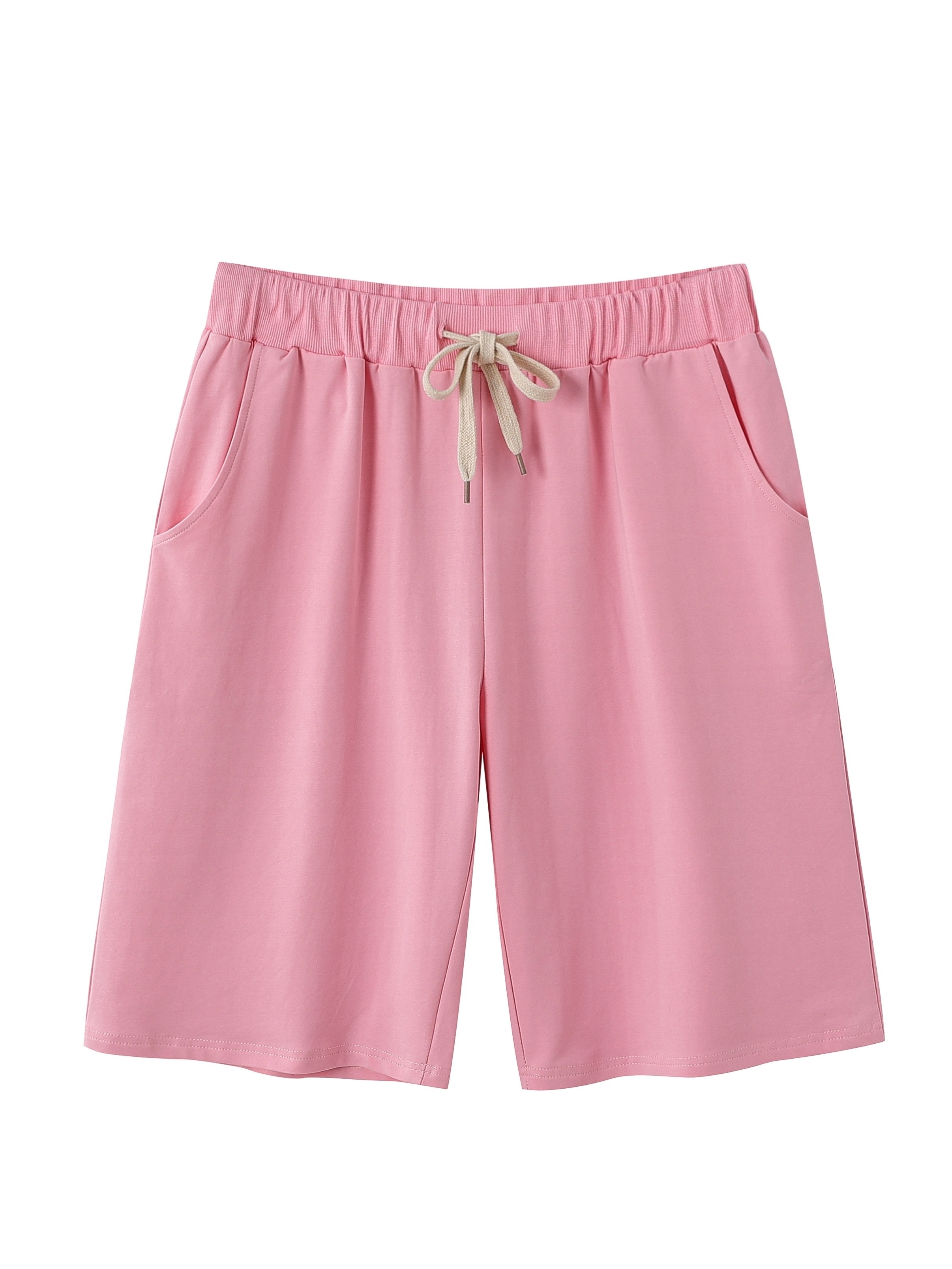 Sports Fashion Stretch Yoga Shorts Elastic Hot Summer Pants Shorts Women  Sexy Pants (Pink, XL)