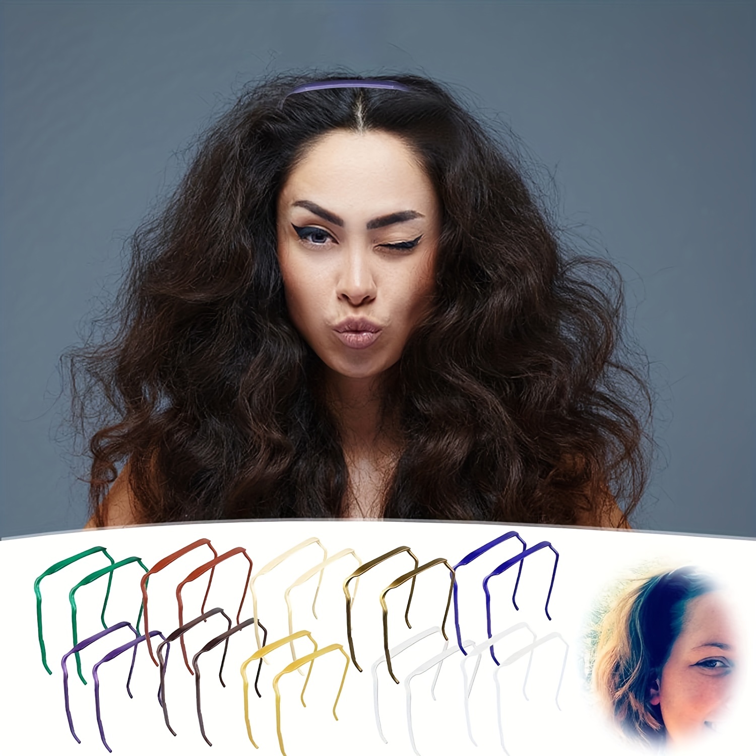 2pcs Skinny Headband for Curly Thick Hair