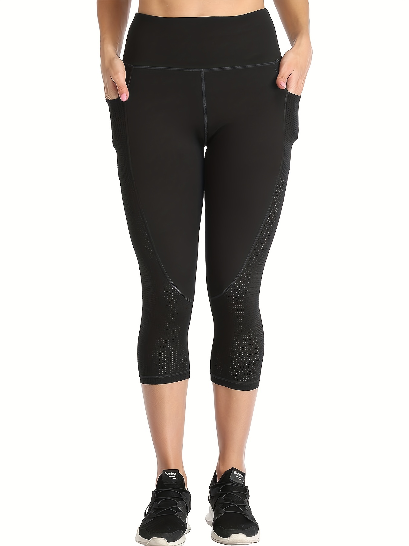 Plus Size Sports Carpi Leggings Women's Plus Pipping High - Temu Canada