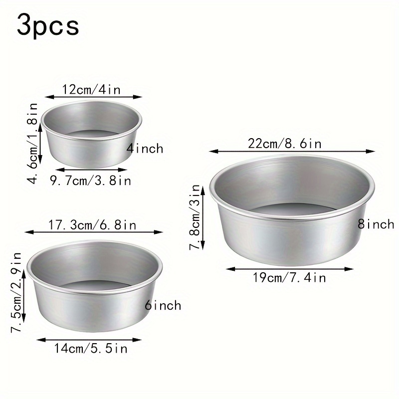 Heighten 4/5/6/7/8 Inch Cake Mold Removable Bottom Aluminum Alloy Cake  Baking Tray Round Mould Pan Pattern Bakeware Accessories