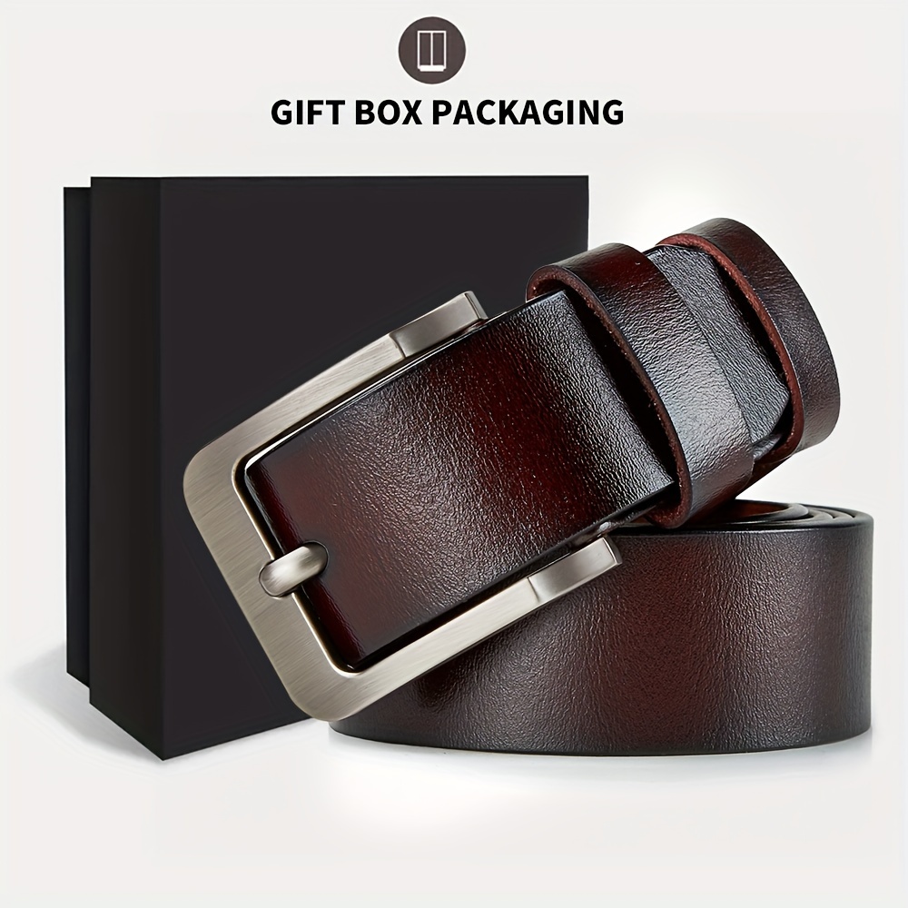 mens leather belt with alloy ideal for jeans dress pants and