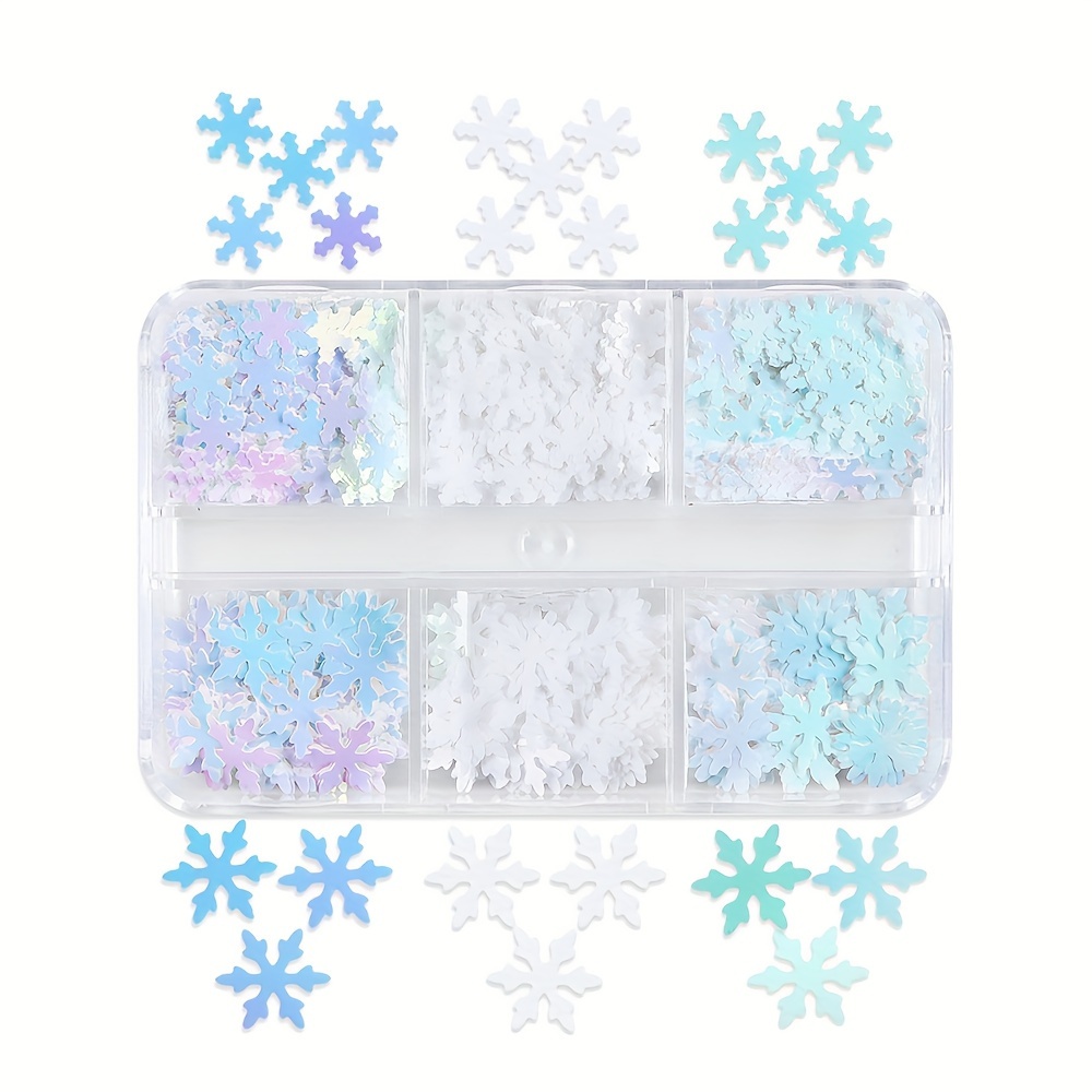 Winter Resin Filling Snowflake Epoxy Resin Sequins Christmas