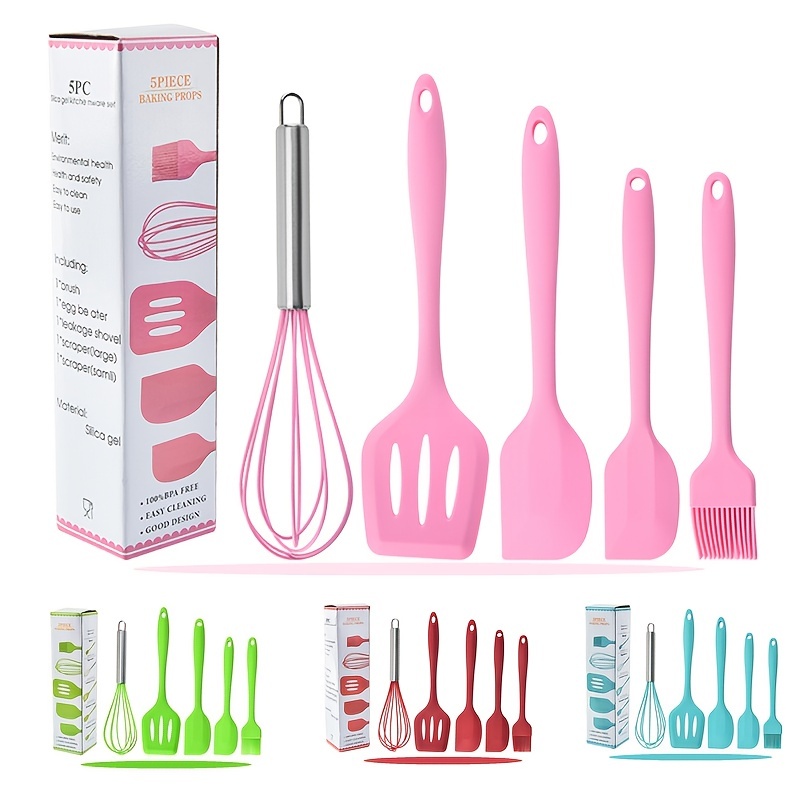 Silicone Baking Tools Set Scraper Oil Brush Egg Beater - Temu