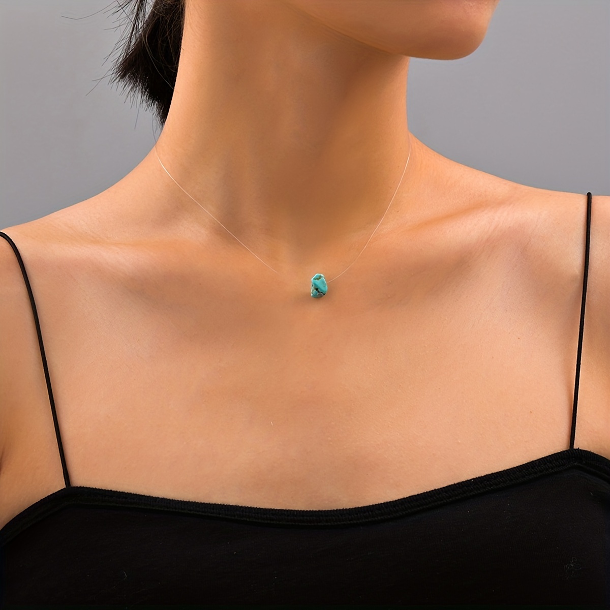 Boho Turquoise Pendant Necklace for Women