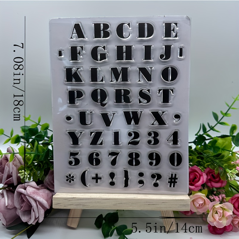 Word Number Clear Stamps Diy Scrapbooking Silicone Stamps - Temu