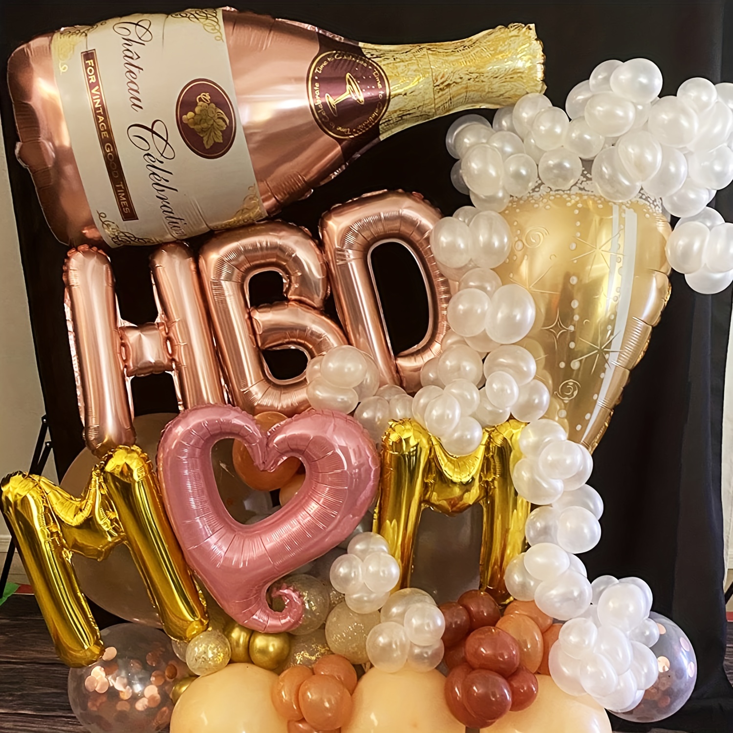  Champagne Balloon, 10 Pcs/5set Champagne Balloon Rose Gold Beer  Bottle Wine Glass Shape Reusable for Party, Birthday celebration,  Anniversary Graduation, Family Gathering : Home & Kitchen