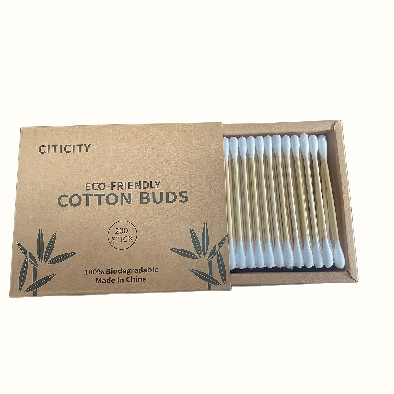 Lot de 1000 cotons-tiges, 100 % coton biologique biodégradables