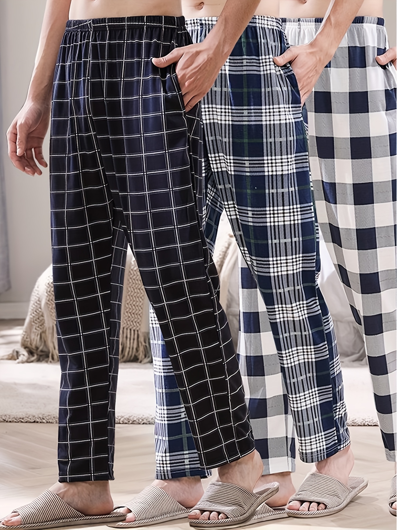 Men's Modal Pajamas Bottoms Knitted Pajamas Casual Pants - Temu