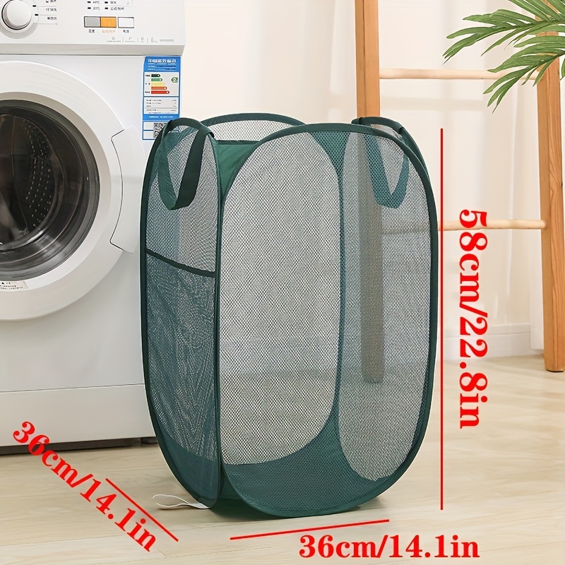 Pop Up Laundry Hamper, Mesh Laundry Basket With Reinforced Carry Handles,  Mesh Dirty Clothes Storage Basket, Portable And Durable Collapsible Laundry  Baskets Suitable For Bathroom, Dorm And Travel - Temu Mexico