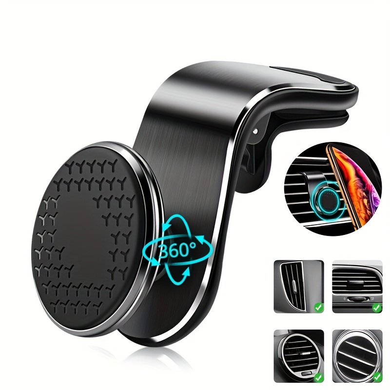 Support Voiture Magnetique pour Telephone Aimant Noir Ventilateur Universel  360 Rotatif - Accessoire téléphonie pour voiture - Achat & prix