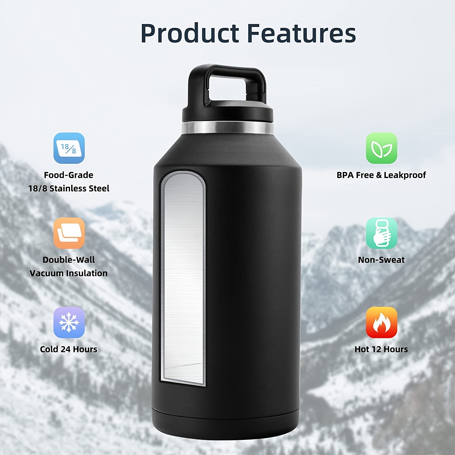 Large Capacity Insulated Sport Thermos Insulated Gallon Water