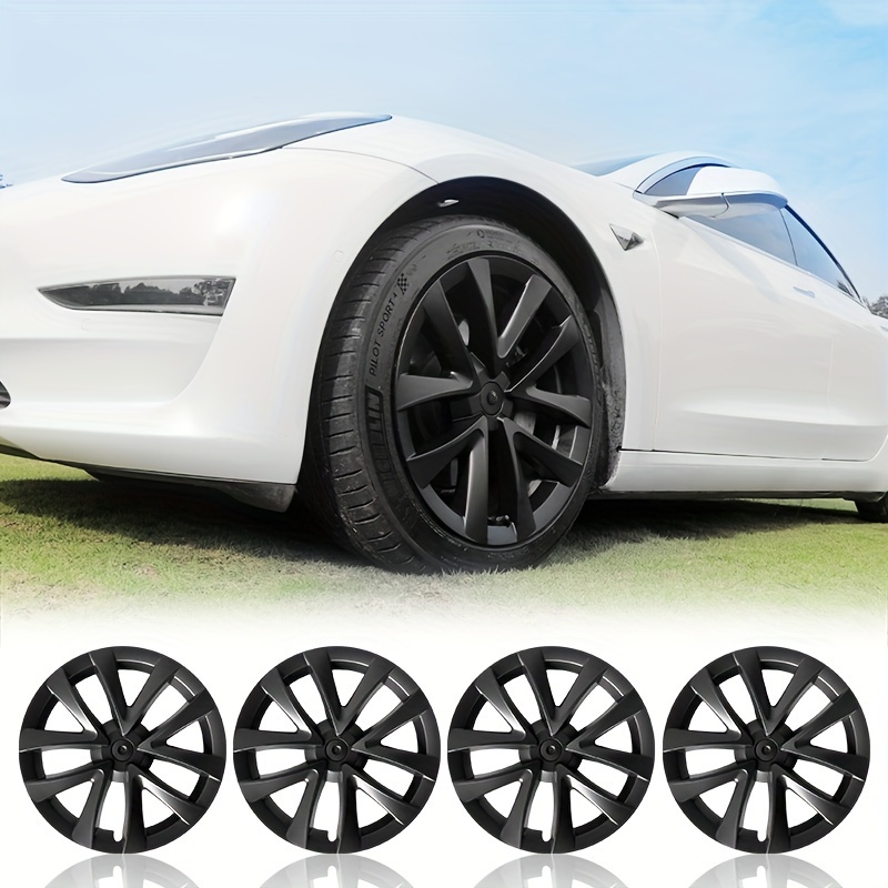 4pcs Enjoliveur De Roue De Performance De Remplacement Enjoliveur  Automobile Enjoliveur Complet Couverture De Jante Accessoires Pour Tesla  Model Y 19 Pouces 2020-2023