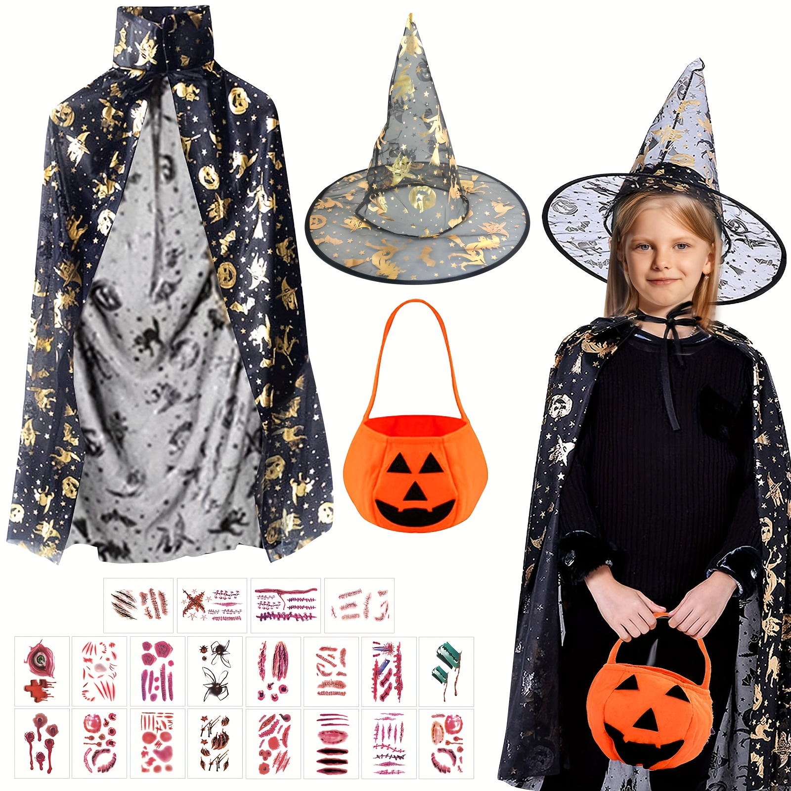 Disfraz Calabaza Halloween Sombrero Bolsa Niños Adultos Ropa - Temu