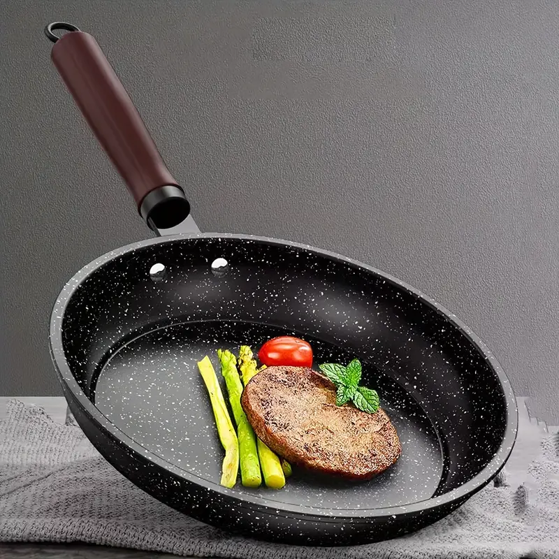 Maifan Stone Non-stick Pot With Wooden Handle, Non-stick Frying Pan Maifan  Stone Wok, Pancake Egg Steak Frying Pot Pizza Pans, Cooking Tools, Griddle,  Cookware, Kitchenware - Temu