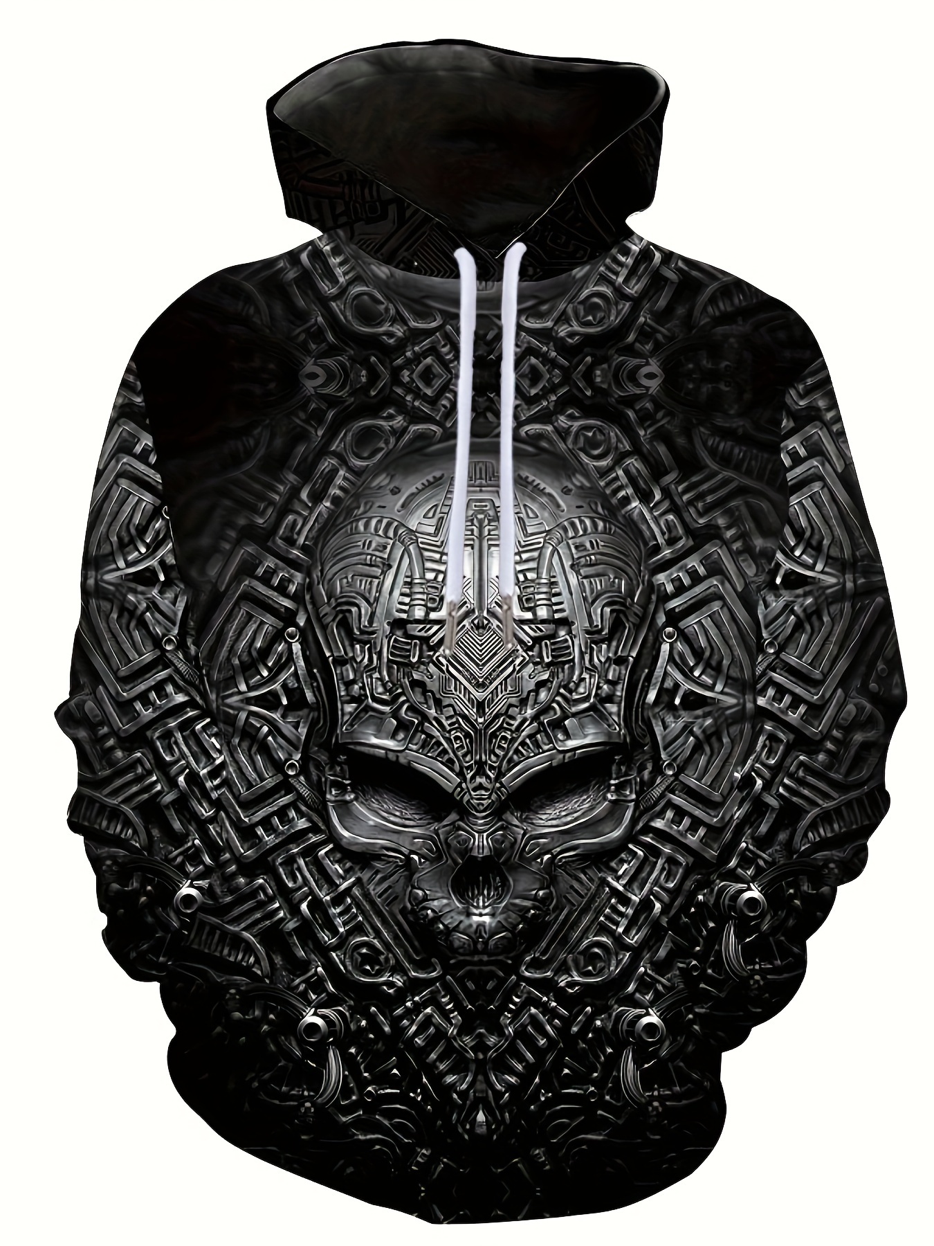 Black & White Skull Hoodie