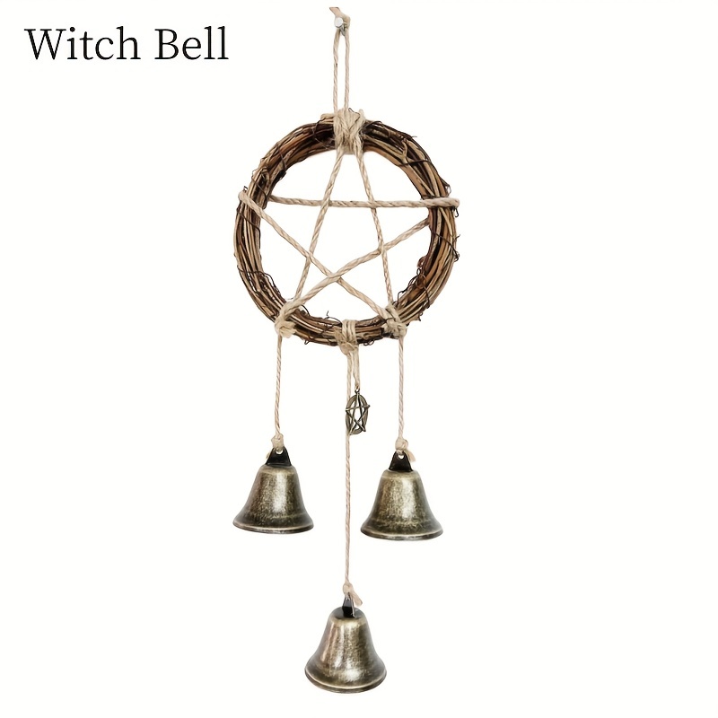 Witch Bells for Home Protection Wicca Wreath Door Knob Bell Witchy