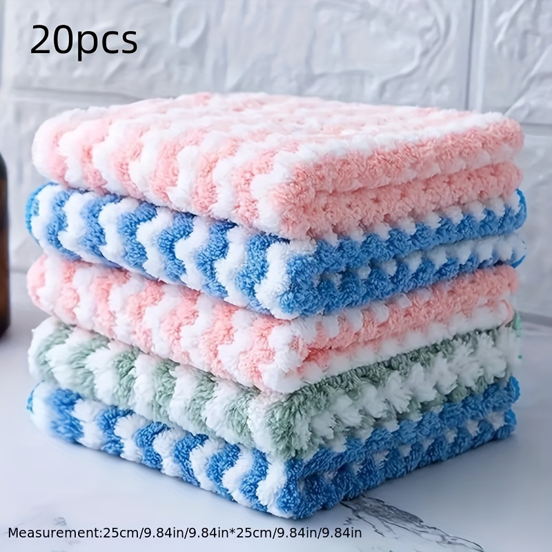 5PCS Pineapple Double-Sided Absorbent Rag Thick Towel Small Square