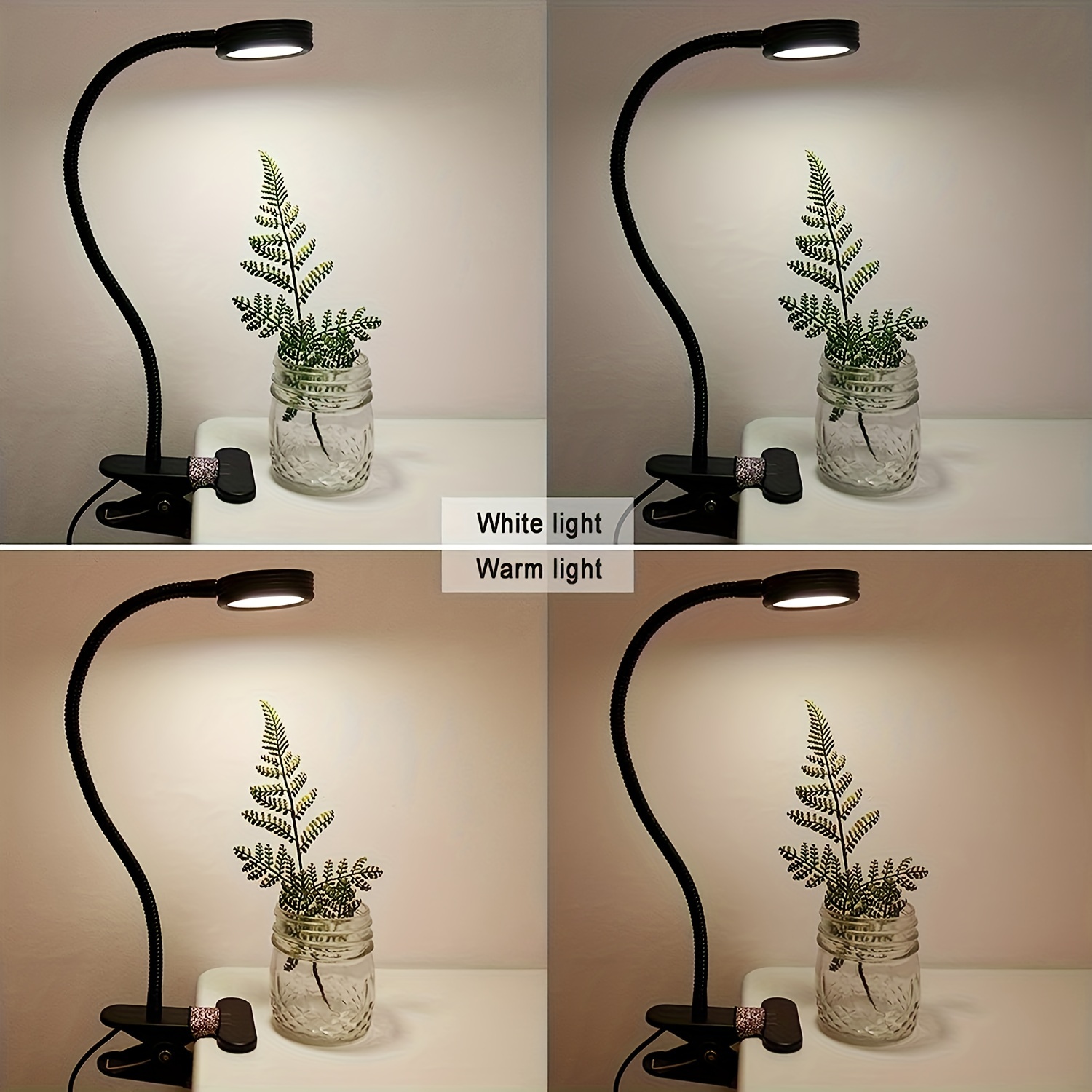 Clip On Book Light Battery Powered Flexible Hose Table Lamp - Temu